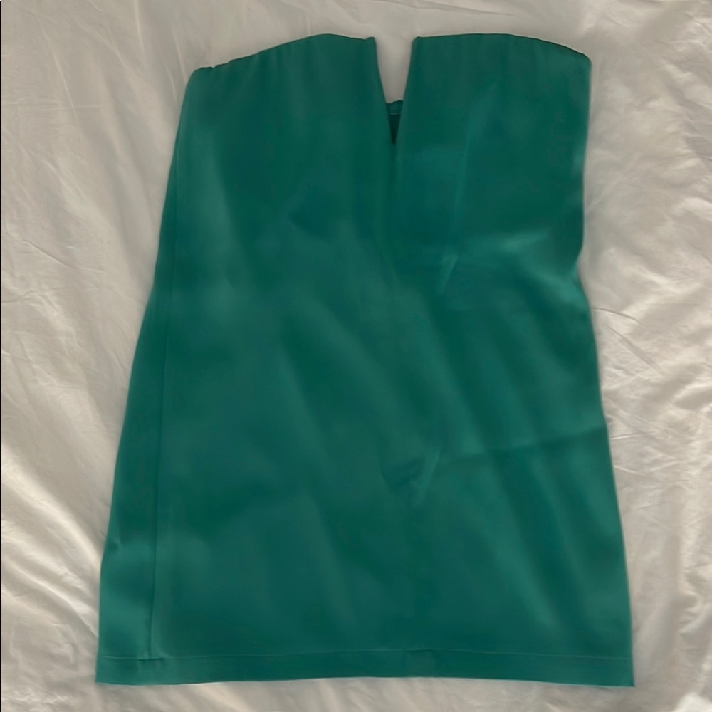 BCBGMaxAzria Strapless Green Dress